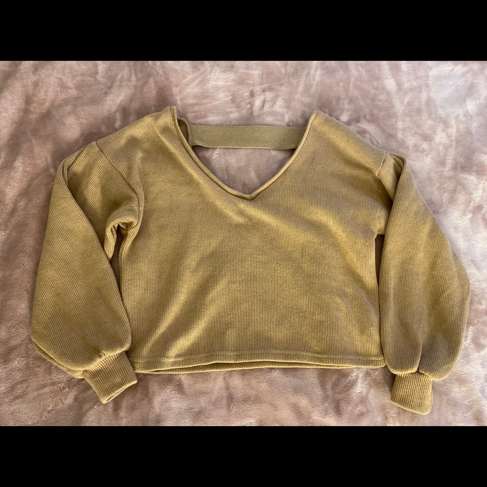 Bershka long sleeve crop top